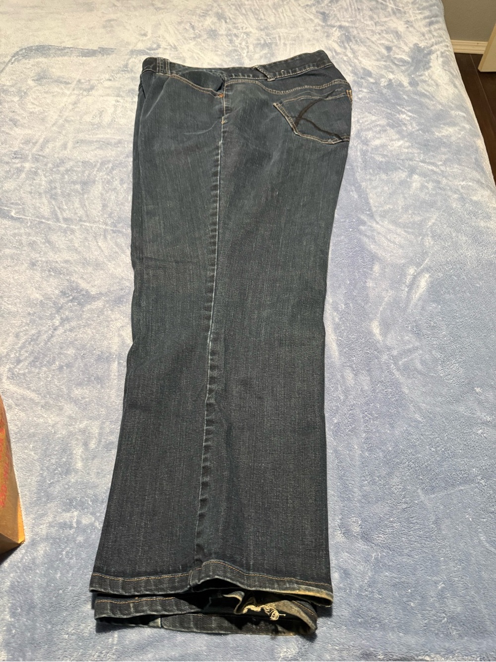 Lane Bryant Women's Dark Blue Flare Jeans